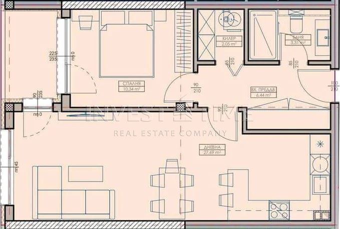 Двустаен апартамент за продажба в нова модерна сграда - Агенция за недвижими имоти Варна - Invest Time, имот 1