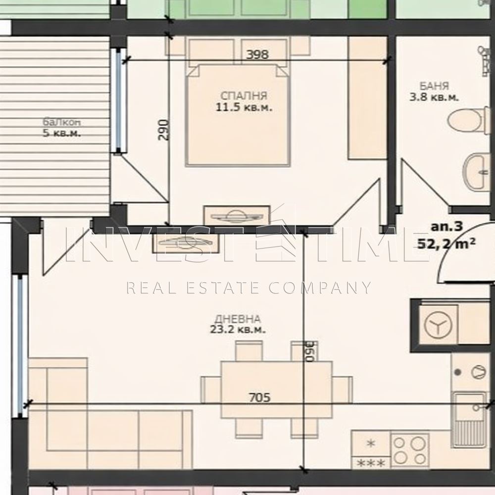 Двустаен апартамент в района на Погреби! - Агенция за недвижими имоти Варна - Invest Time